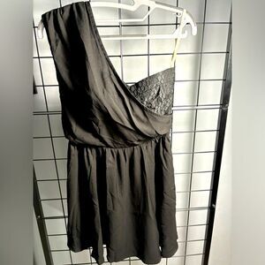 6 Shore Road black one shouldered mini dress NWT